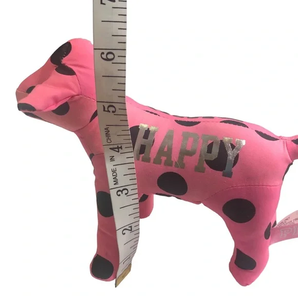 PINK VICTORIA’S SECRET Collectible Dog Stuffed Animal Plush Pink Silver Black - Picture 15 of 16